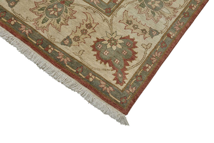 9x13 Beige Traditional Floral Medallion Oushak Rug - 51614