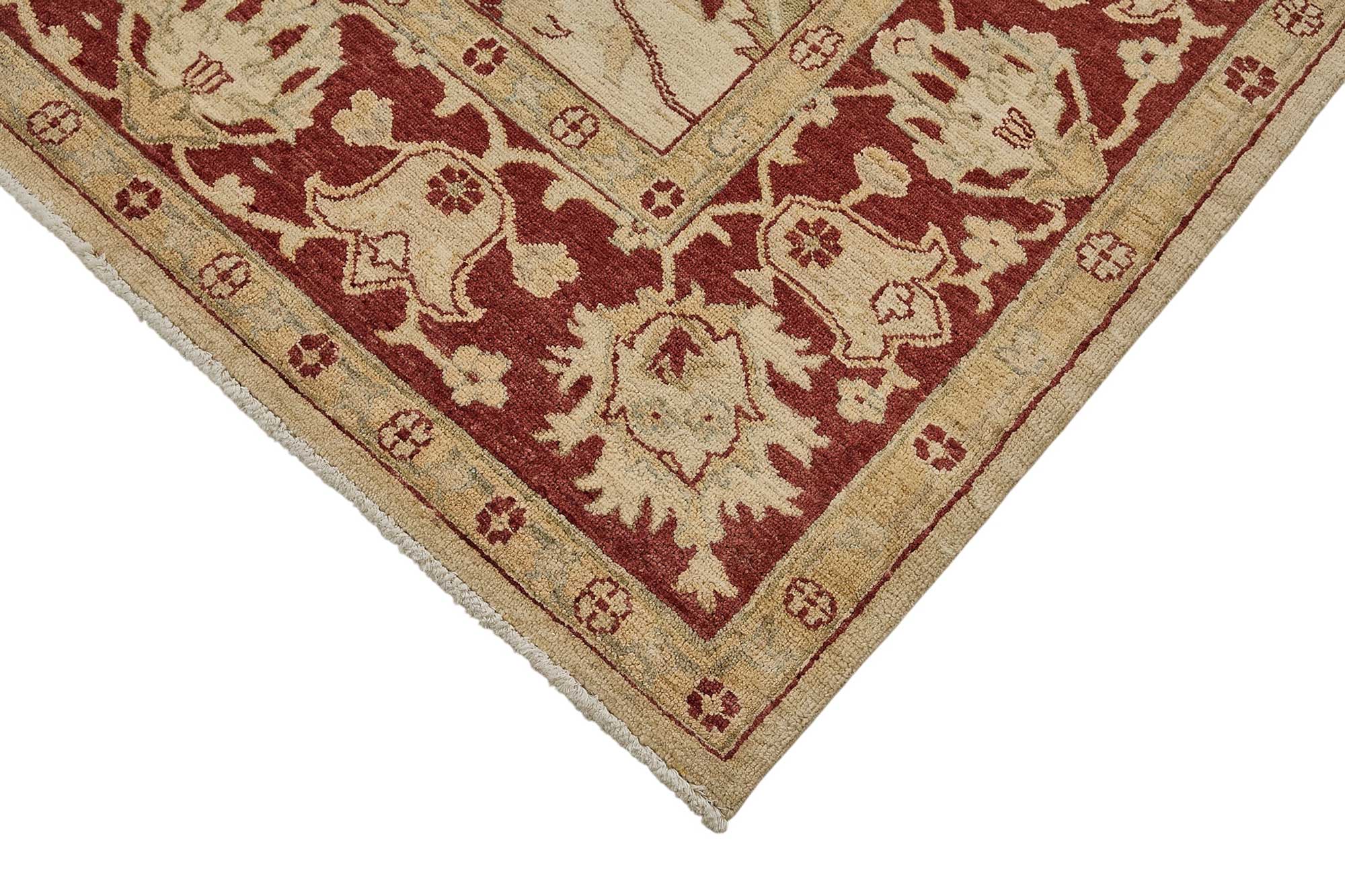 8x10 Beige Turkish Floral Oushak Rug - 51615