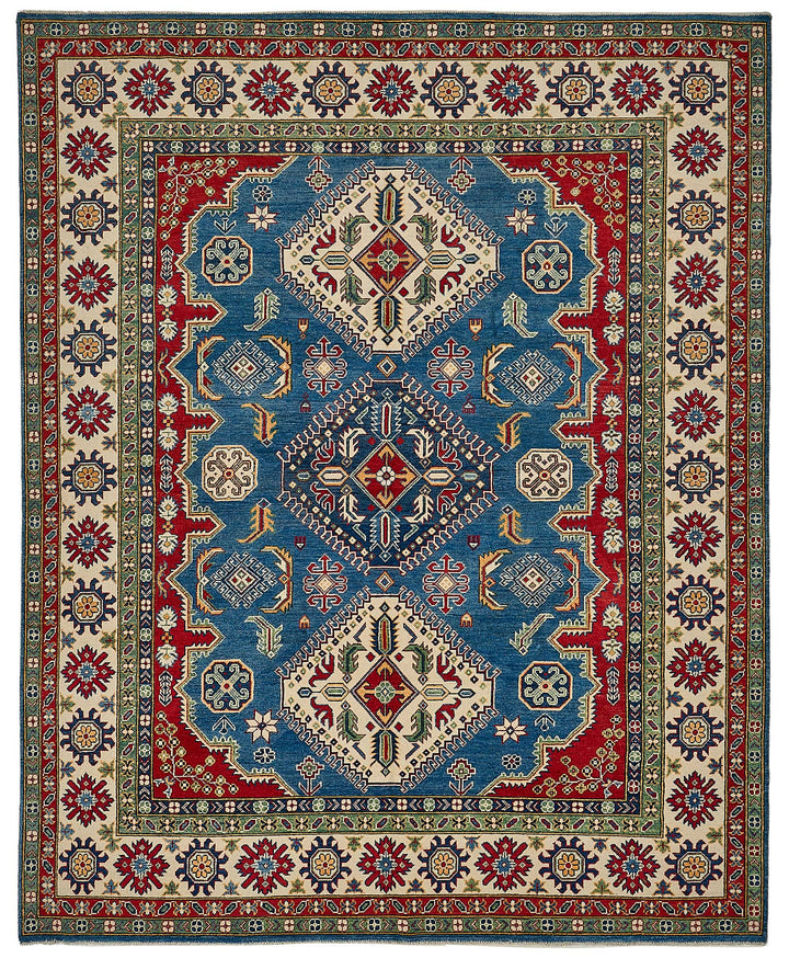 8x10 Blue Traditional Medallion Oushak Rug - 51617