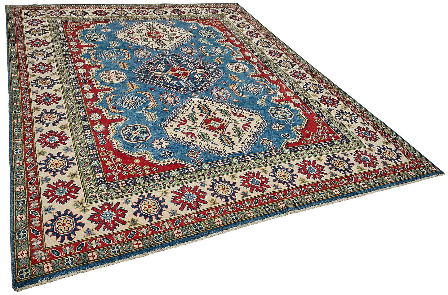 8x10 Blue Traditional Medallion Oushak Rug - 51617