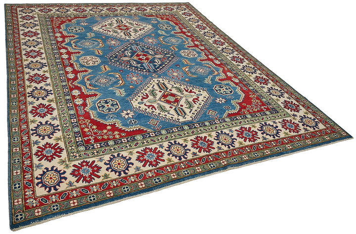 8x10 Blue Traditional Medallion Oushak Rug - 51617