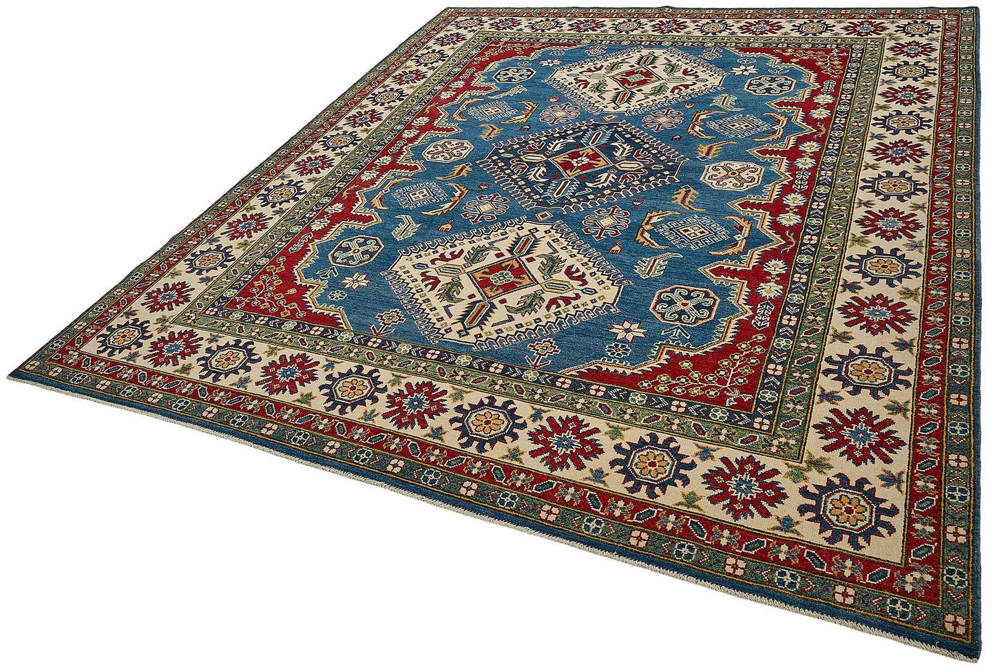 8x10 Blue Traditional Medallion Oushak Rug - 51617