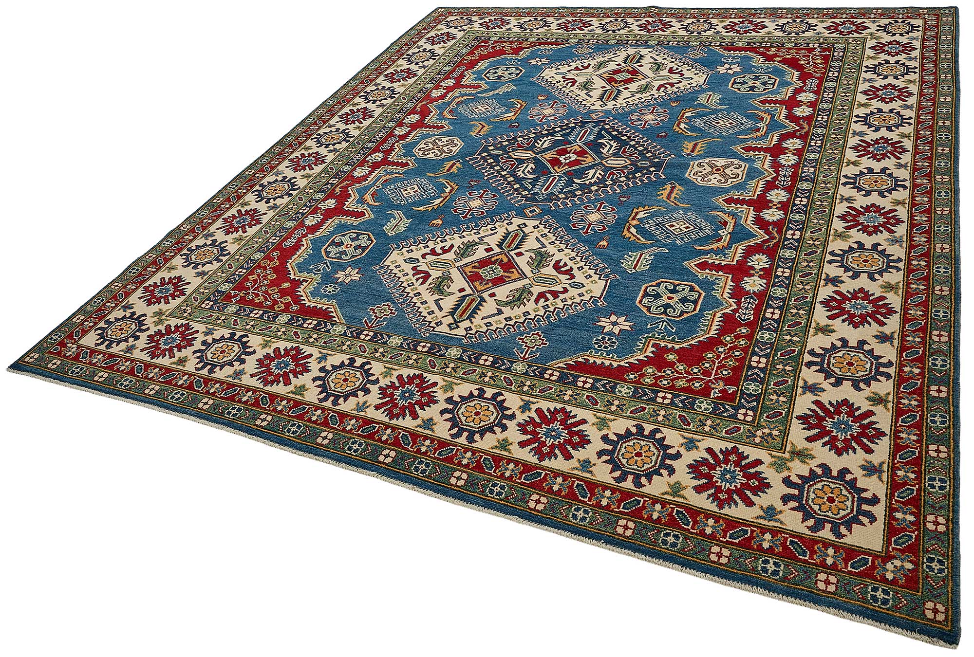 8x10 Blue Traditional Medallion Oushak Rug - 51617