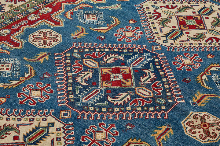 8x10 Blue Traditional Medallion Oushak Rug - 51617