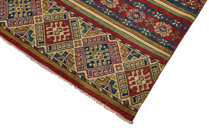 9x12 Red Handmade Striped Oushak Rug - 51618