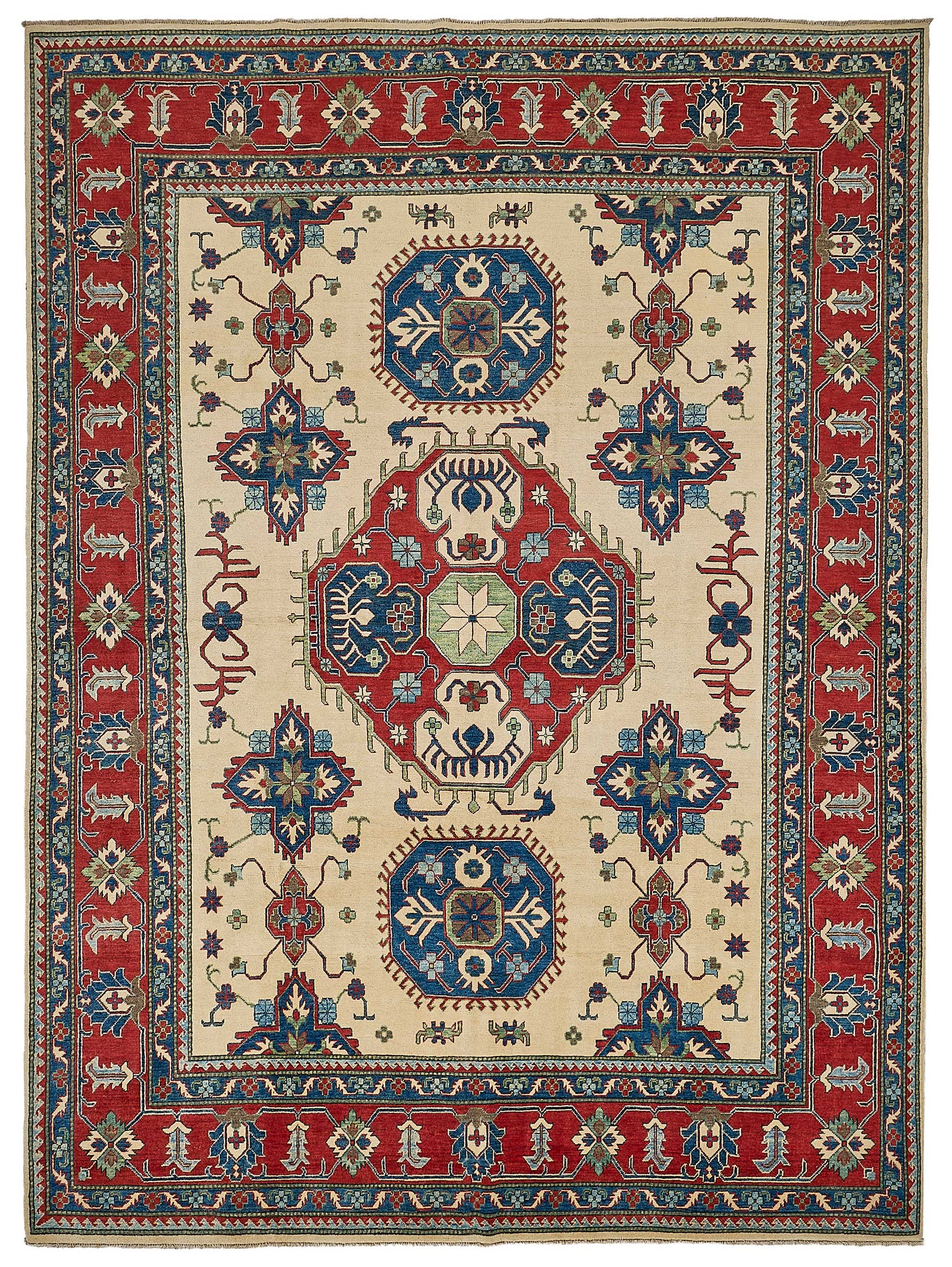 9x12 Beige Turkish Medallion Oushak Rug - 51619