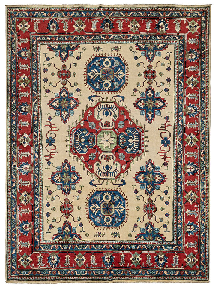 9x12 Beige Turkish Medallion Oushak Rug - 51619