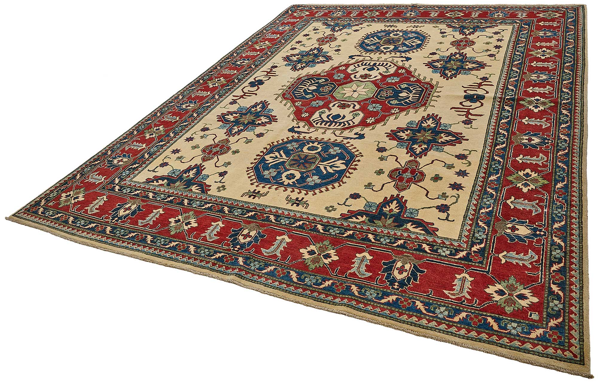 9x12 Beige Turkish Medallion Oushak Rug - 51619