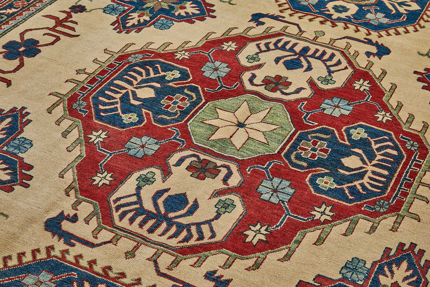 9x12 Beige Turkish Medallion Oushak Rug - 51619