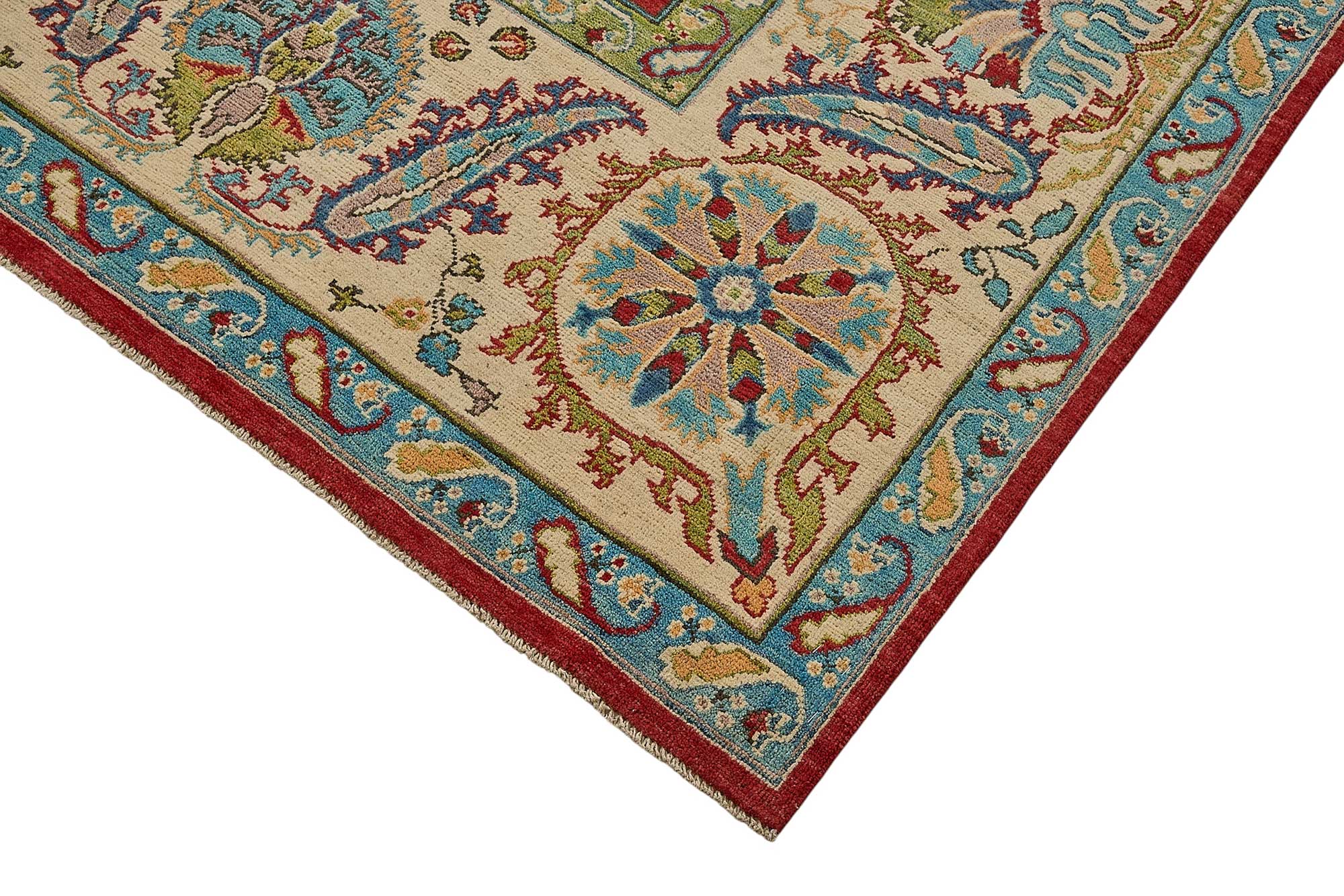 8x11 Red Floral Medallion Oushak Rug - 51620