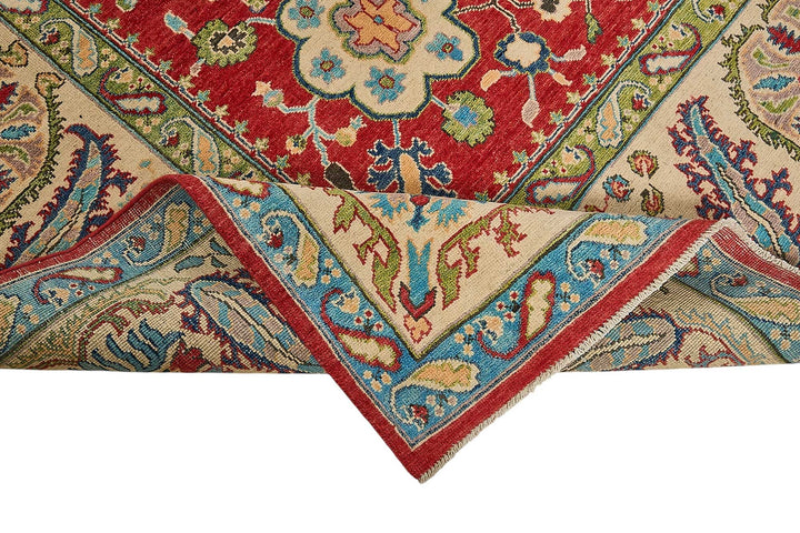 8x11 Red Floral Medallion Oushak Rug - 51620