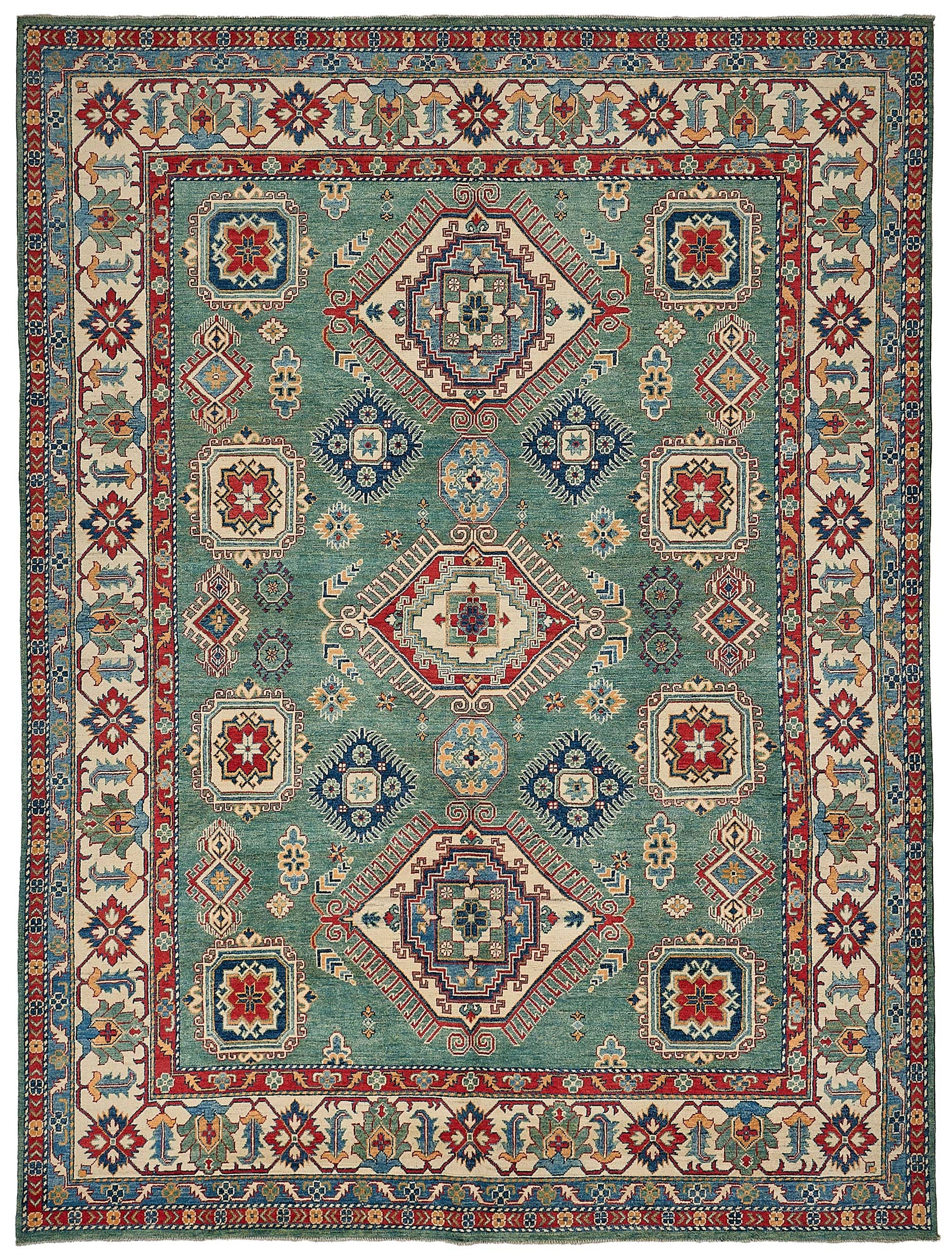 9x12 Green Traditional Medallion Oushak Rug - 51621