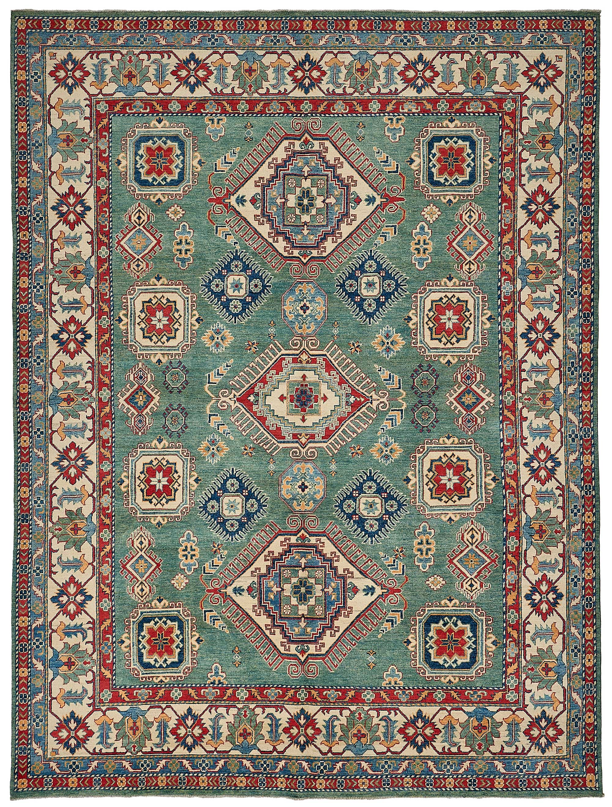 9x12 Green Traditional Medallion Oushak Rug - 51621