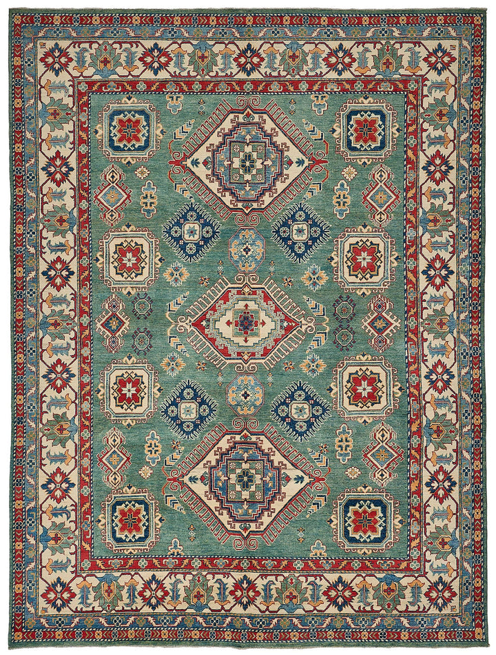 9x12 Green Traditional Medallion Oushak Rug - 51621