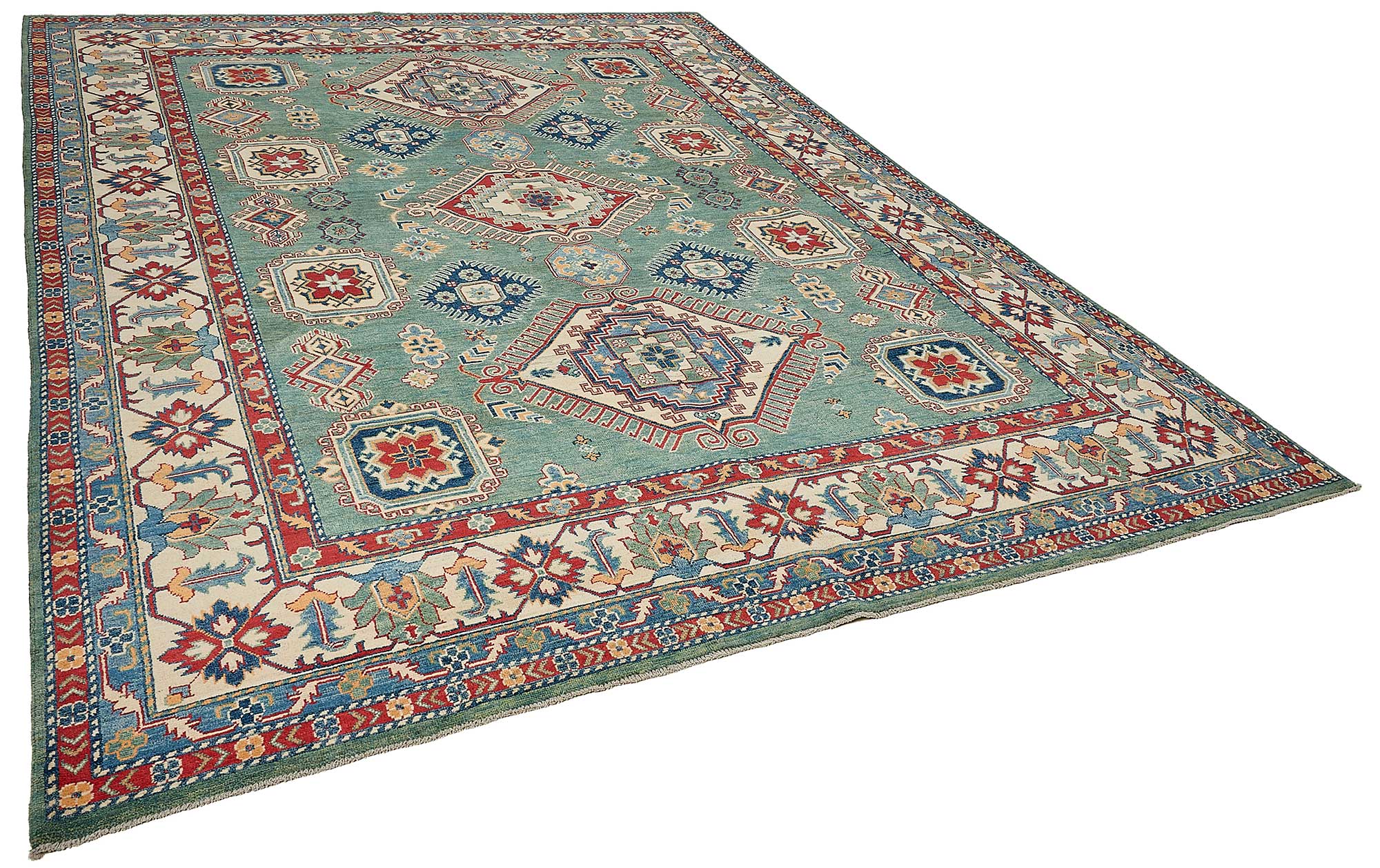 9x12 Green Traditional Medallion Oushak Rug - 51621