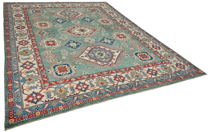 9x12 Green Traditional Medallion Oushak Rug - 51621