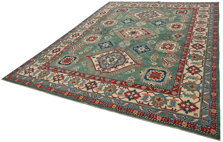 9x12 Green Traditional Medallion Oushak Rug - 51621