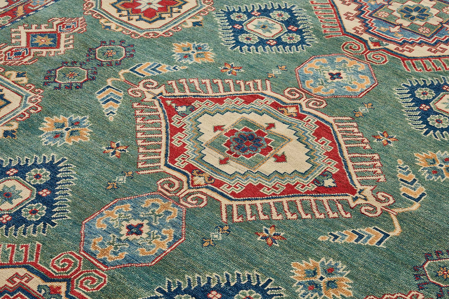 9x12 Green Traditional Medallion Oushak Rug - 51621