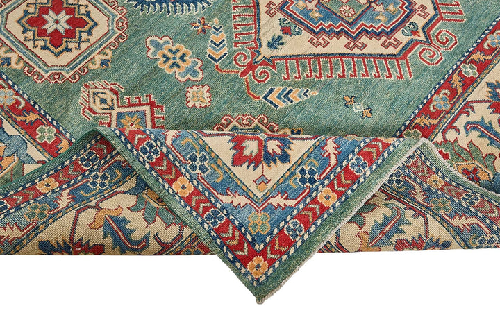 9x12 Green Traditional Medallion Oushak Rug - 51621