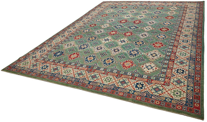 10x14 Green Turkish Floral Oushak Rug - 51623