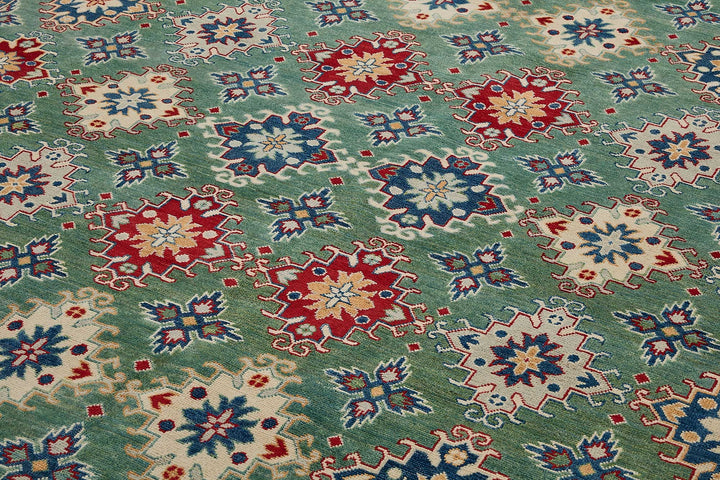 10x14 Green Turkish Floral Oushak Rug - 51623