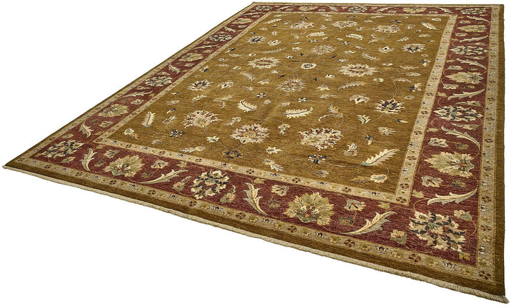 10x14 Yellow Traditional Floral Oushak Rug - 51625