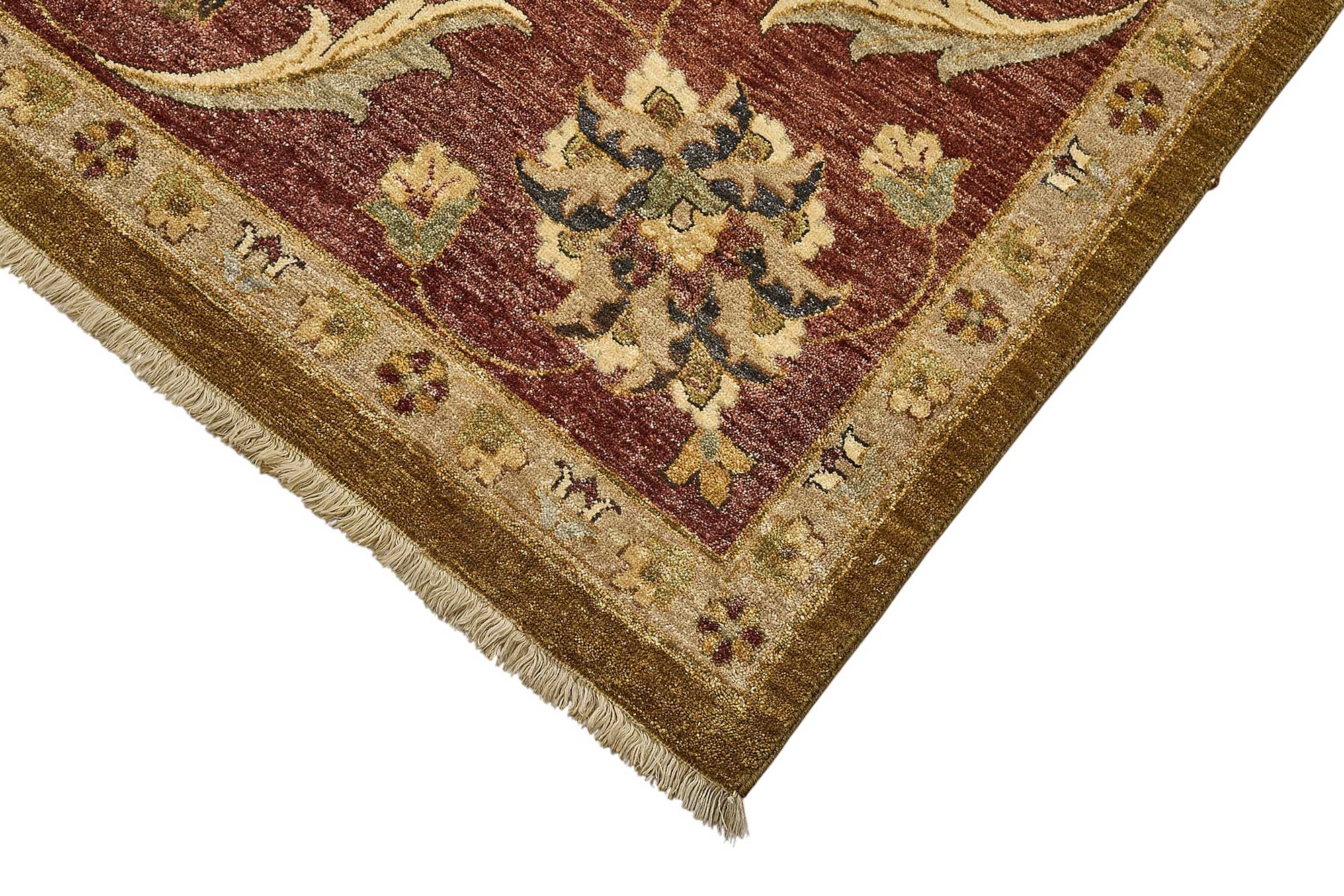 10x14 Yellow Traditional Floral Oushak Rug - 51625