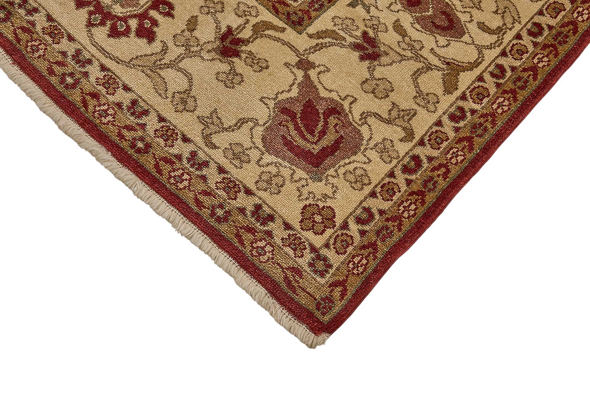 10x14 Red Handmade Floral Oushak Rug - 51626