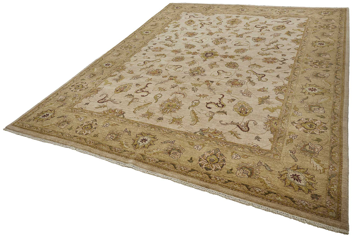 9x12 Beige Turkish Floral Oushak Rug - 51627