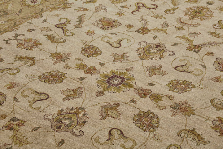 9x12 Beige Turkish Floral Oushak Rug - 51627