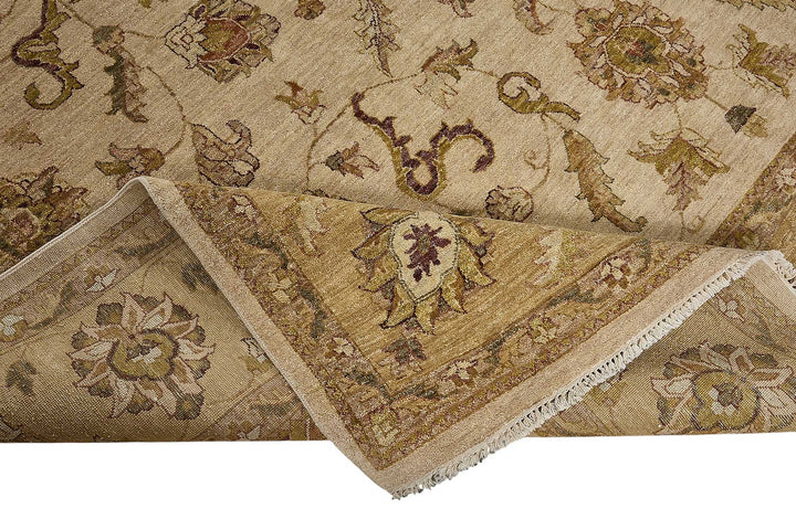 9x12 Beige Turkish Floral Oushak Rug - 51627