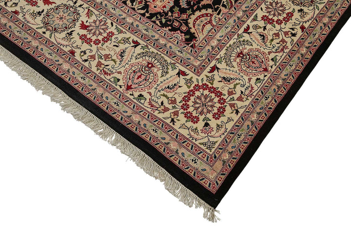 9x12 Black Floral Oushak Rug - 51628