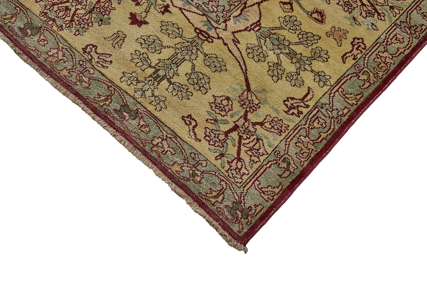 10x13 Beige Traditional Floral Oushak Rug - 51629