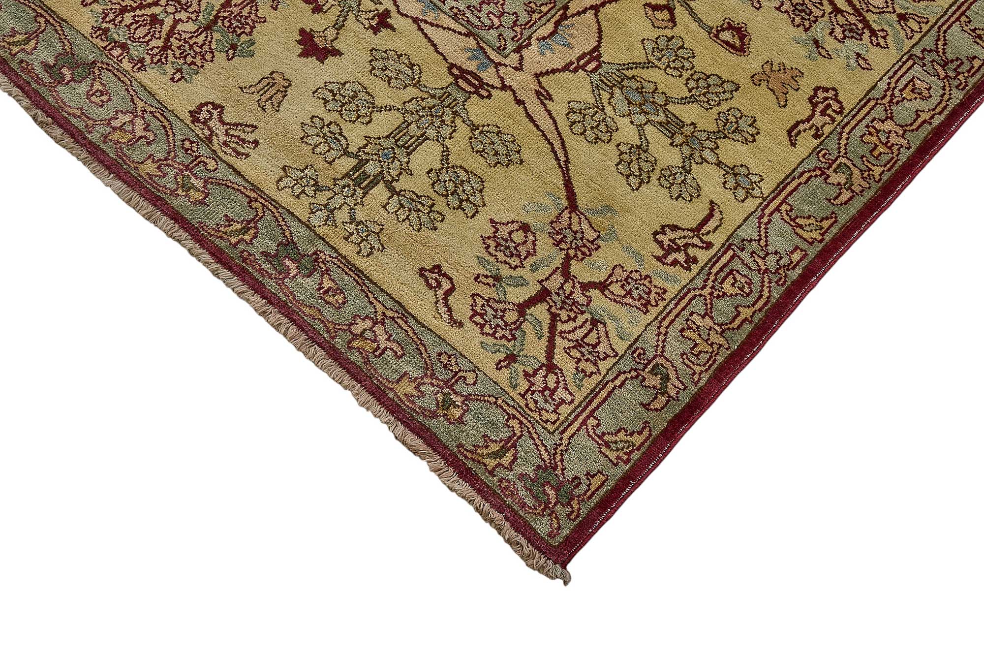 10x13 Beige Traditional Floral Oushak Rug - 51629