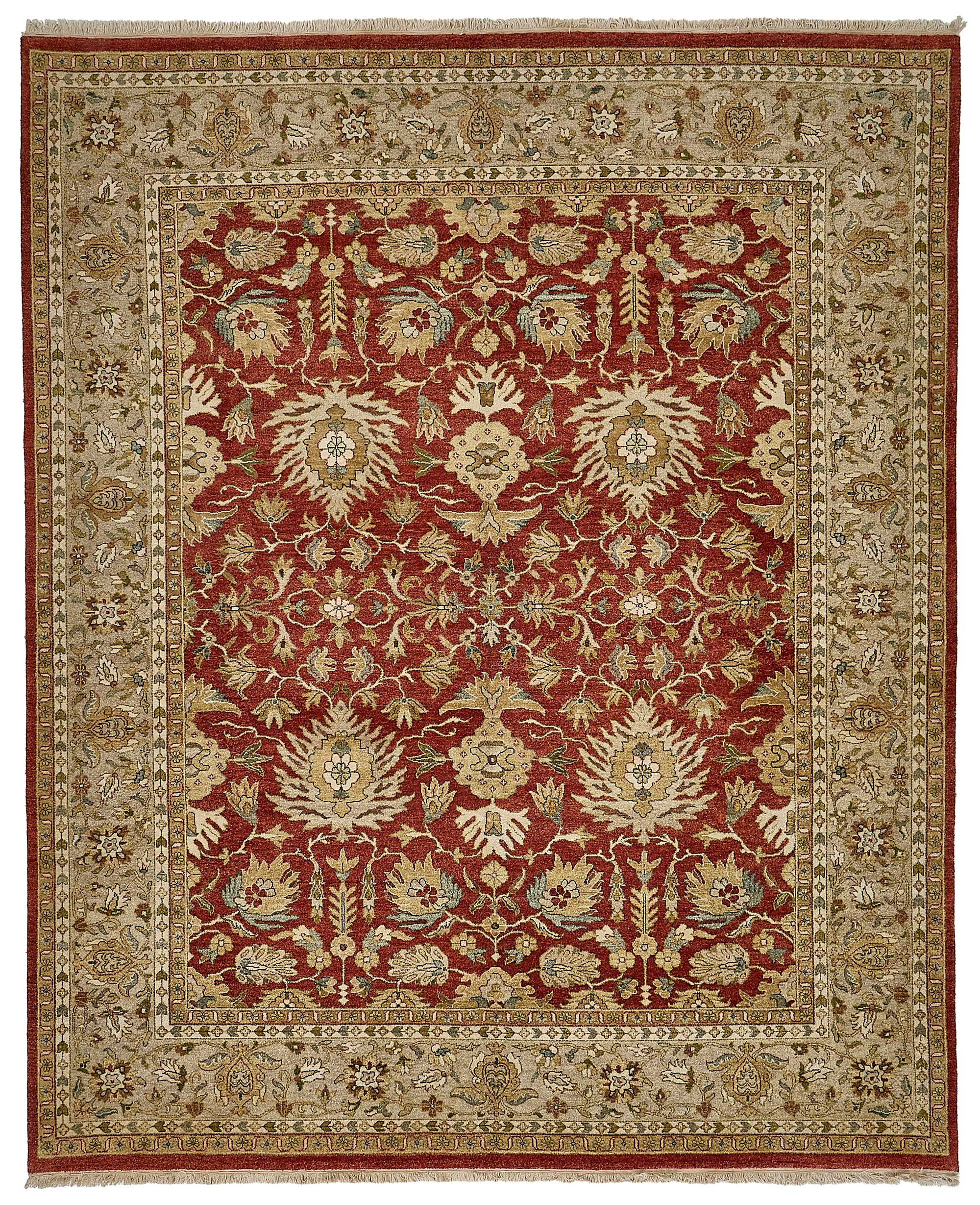8x10 Red Handmade Floral Oushak Rug - 51630