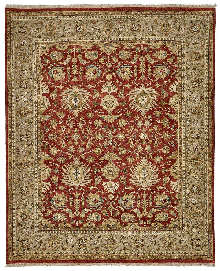 8x10 Red Handmade Floral Oushak Rug - 51630