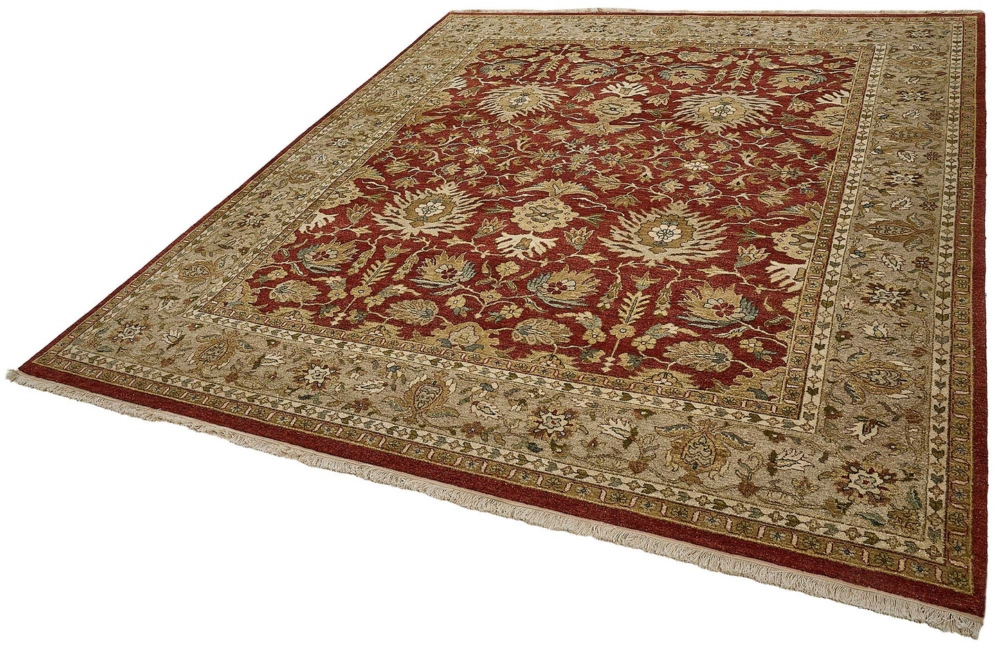 8x10 Red Handmade Floral Oushak Rug - 51630