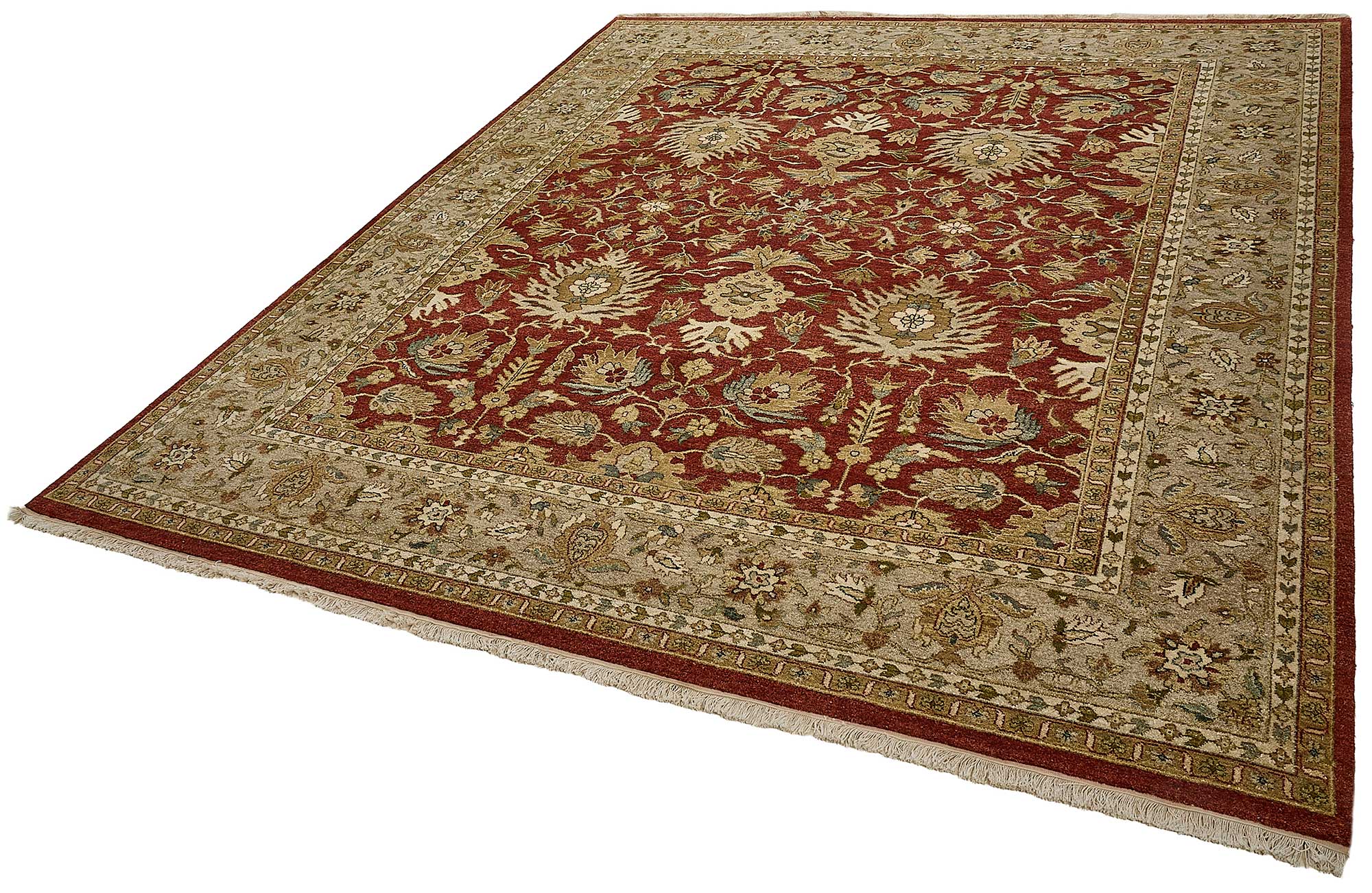 8x10 Red Handmade Floral Oushak Rug - 51630