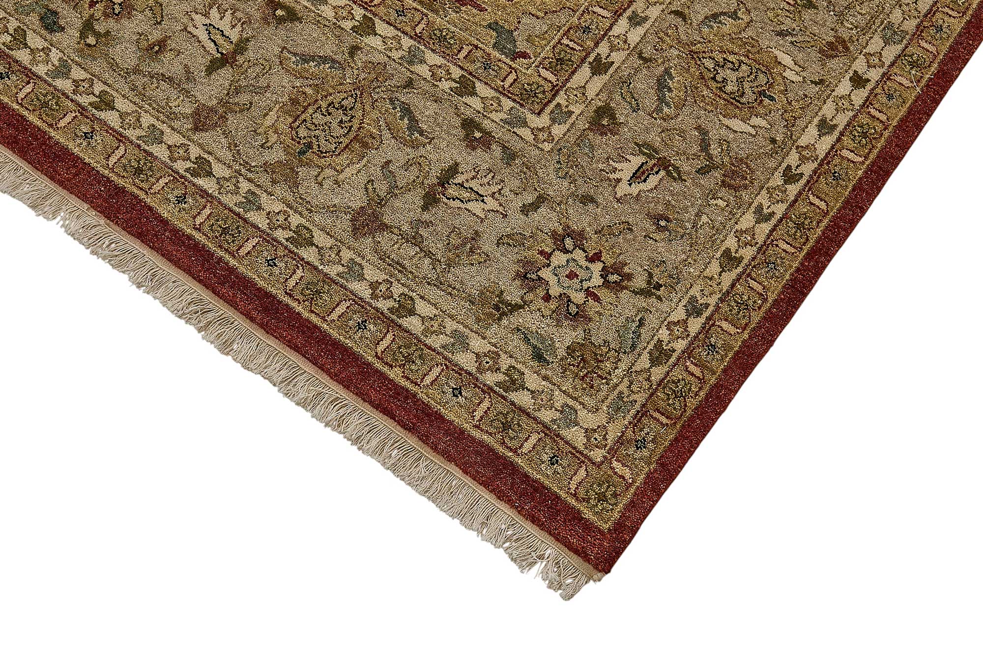 8x10 Red Handmade Floral Oushak Rug - 51630