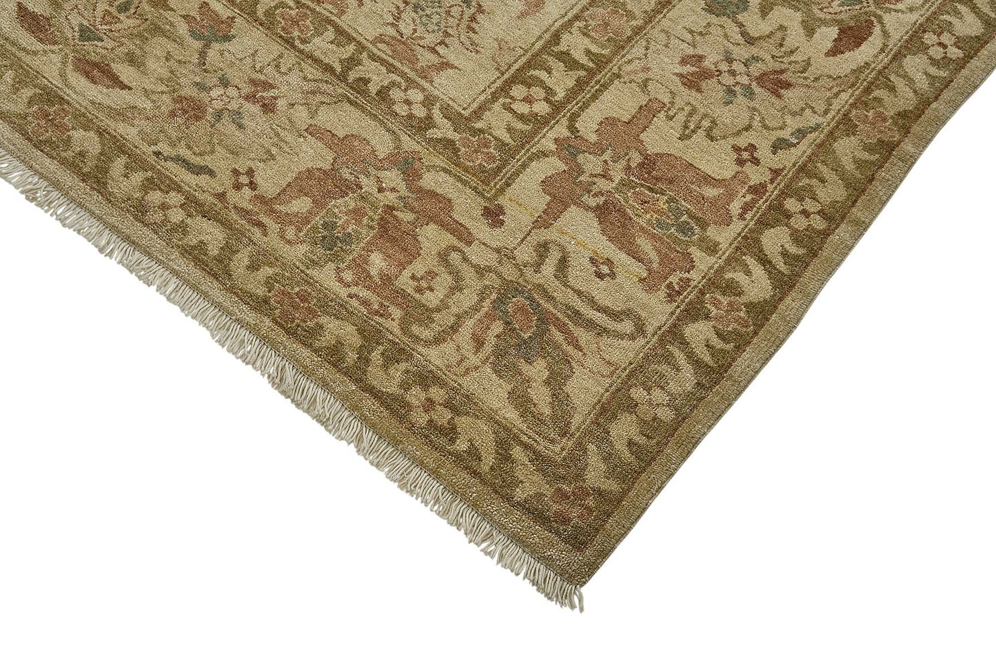 9x12 Beige Turkish Floral Oushak Rug - 51631