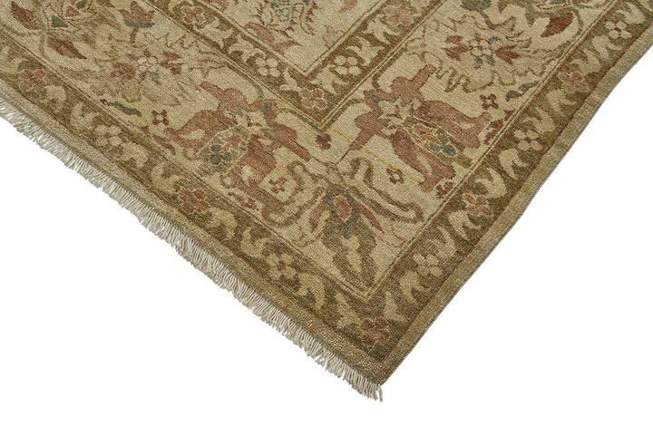 9x12 Beige Turkish Floral Oushak Rug - 51631