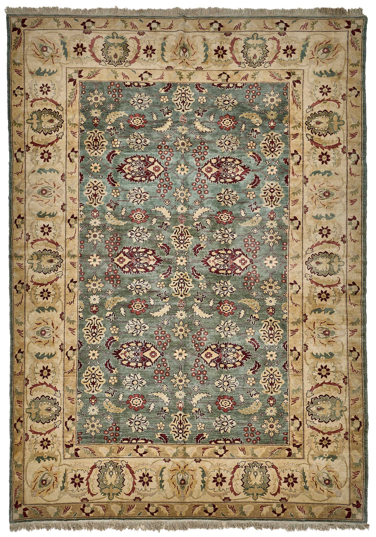 10x14 Beige Floral Oushak Rug - 51632