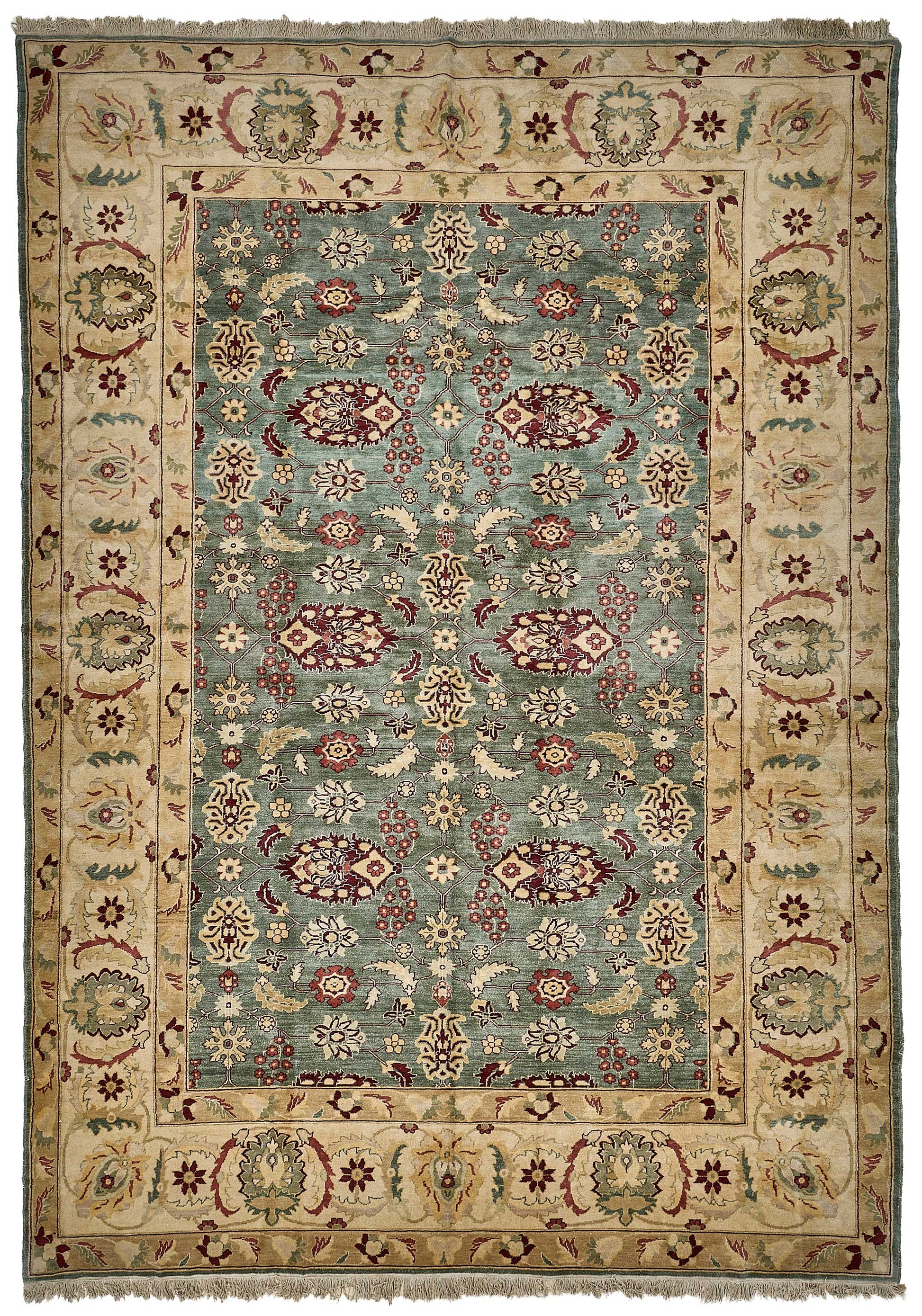 10x14 Beige Floral Oushak Rug - 51632