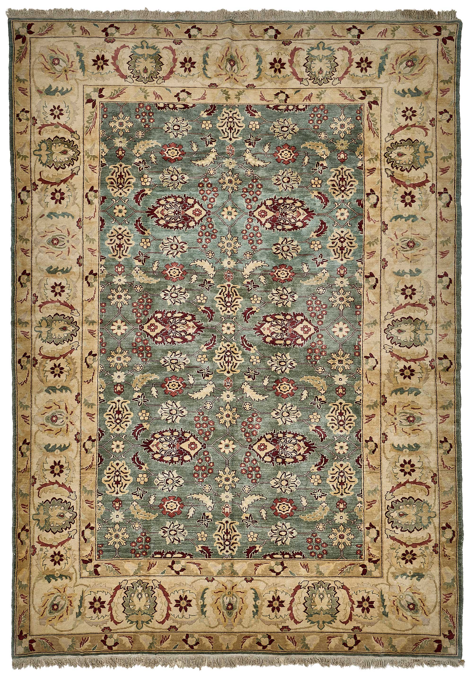 10x14 Beige Floral Oushak Rug - 51632