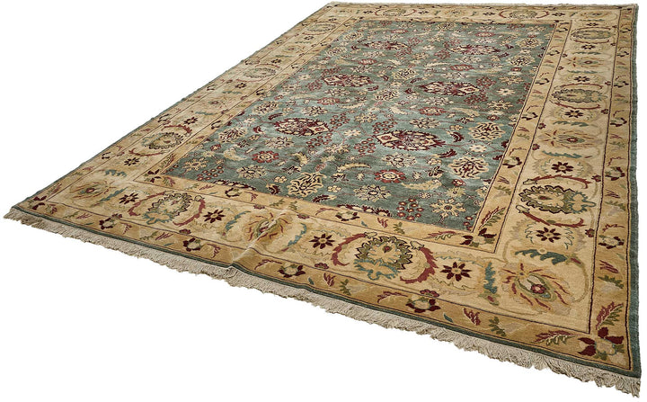 10x14 Beige Floral Oushak Rug - 51632