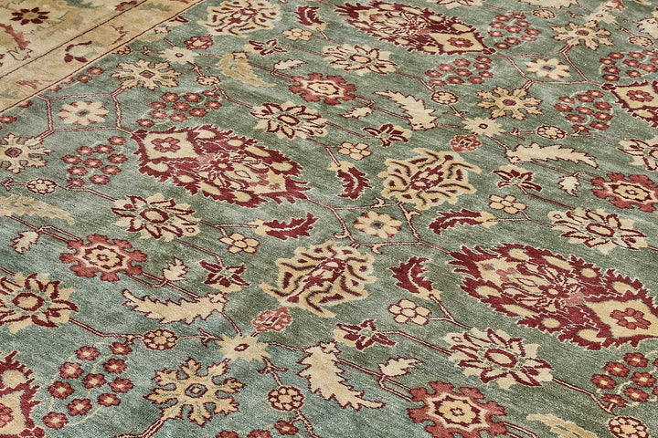 10x14 Beige Floral Oushak Rug - 51632
