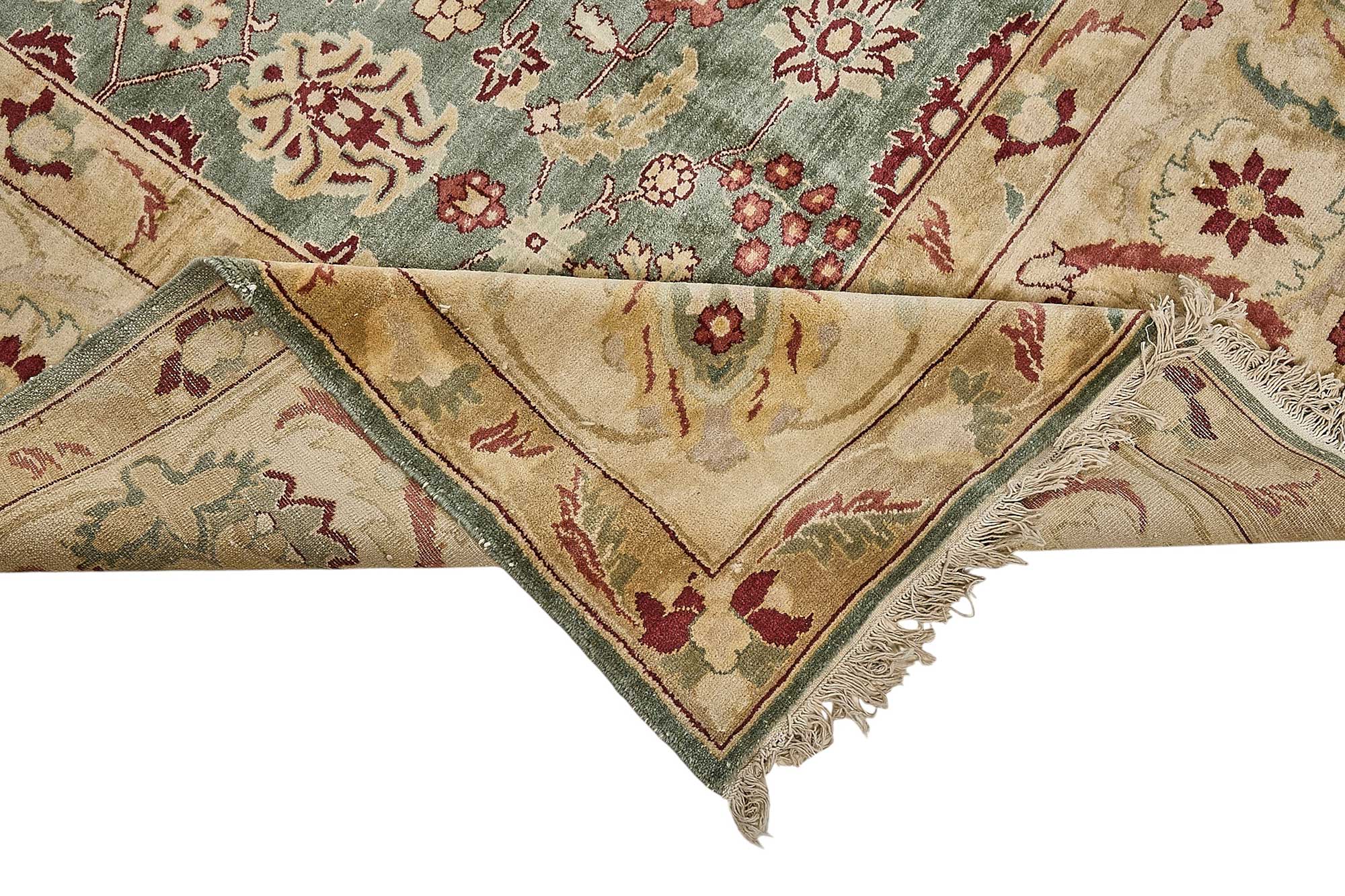 10x14 Beige Floral Oushak Rug - 51632
