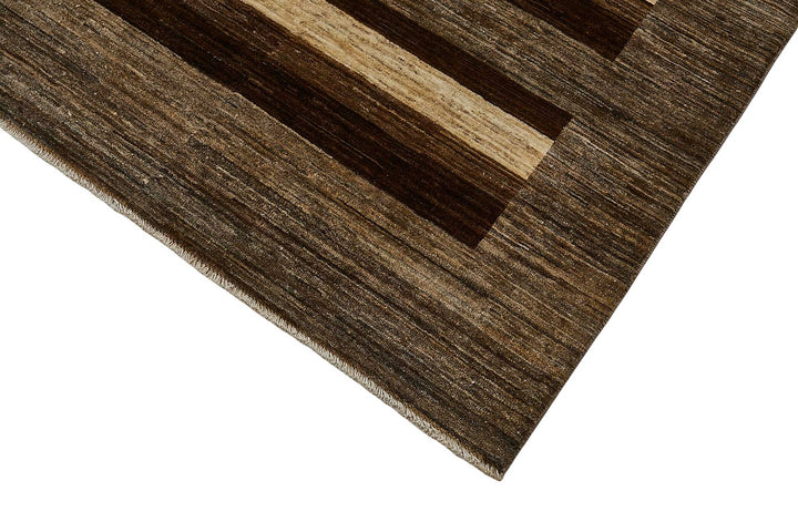 8x10 Brown Contemporary Striped Oushak Rug - 51633