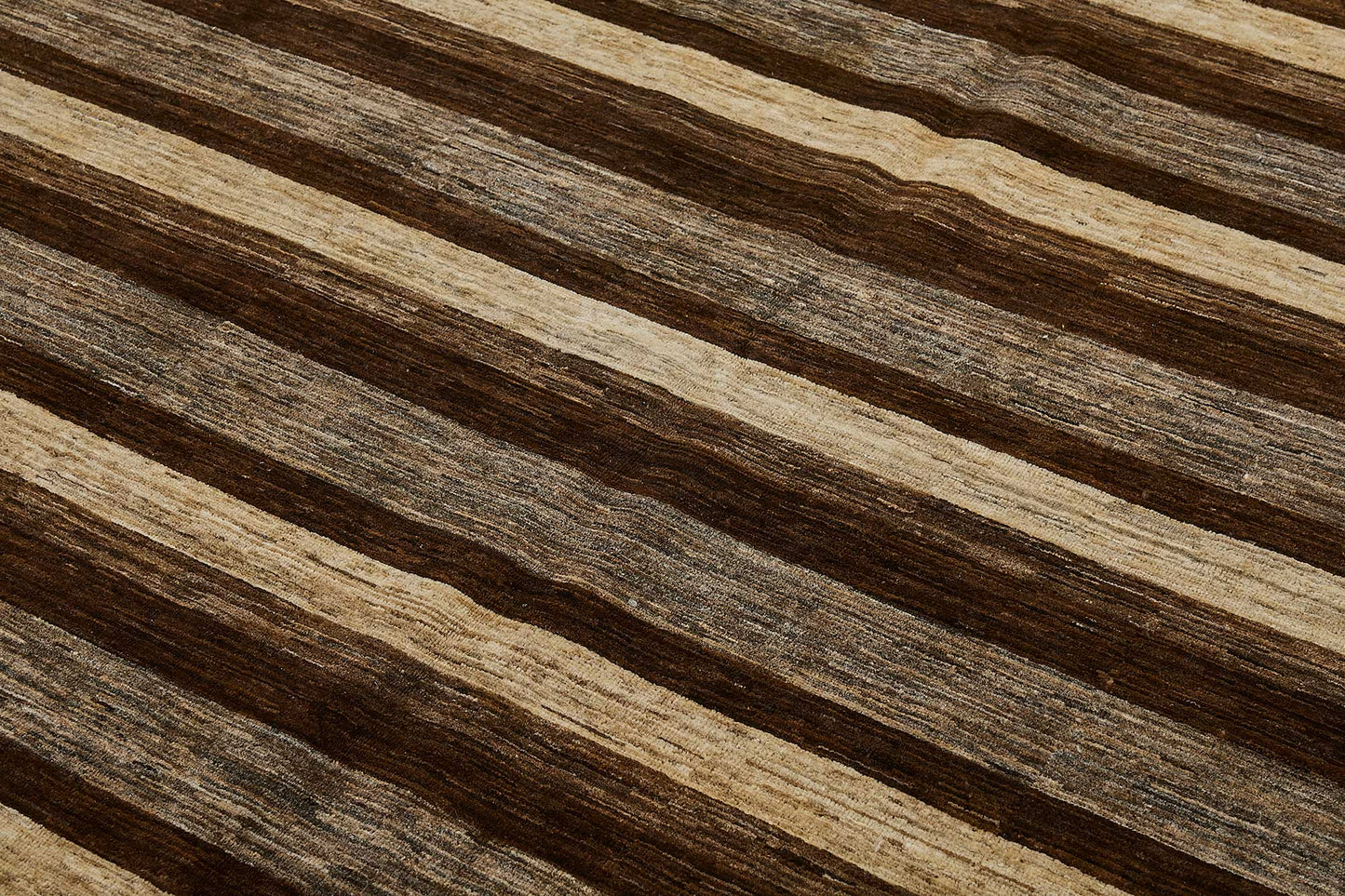 8x10 Brown Contemporary Striped Oushak Rug - 51633
