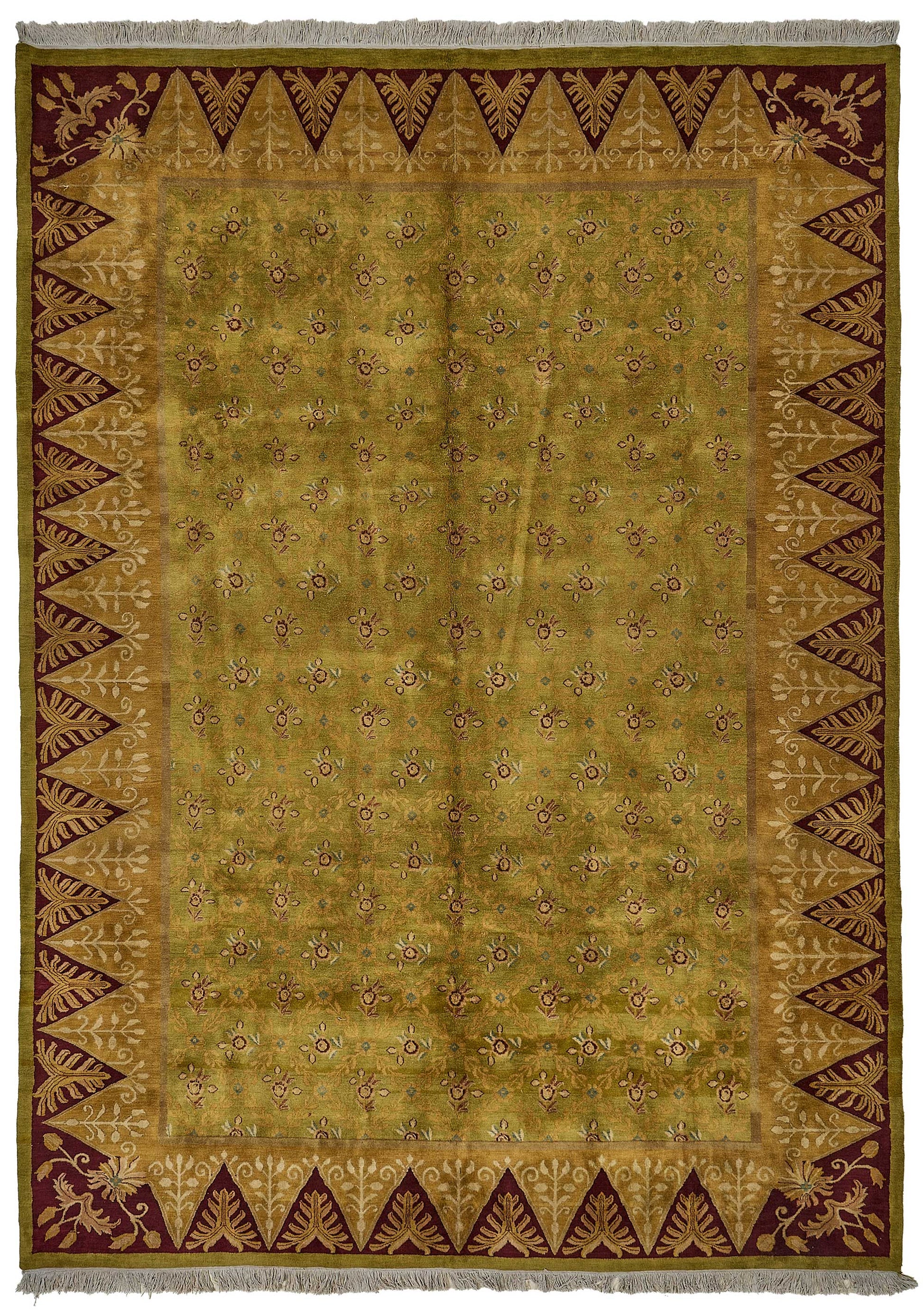 10x13 Green Contemporary Oushak Rug - 51636